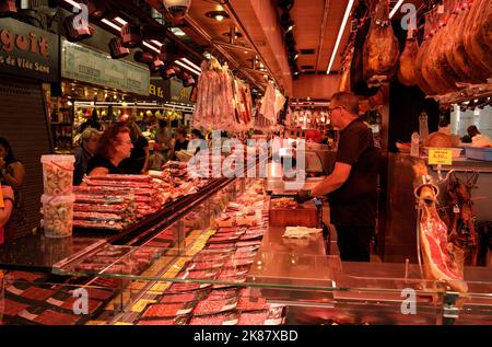 La Boqueria Market in Barcelona, Spain Stock Photo