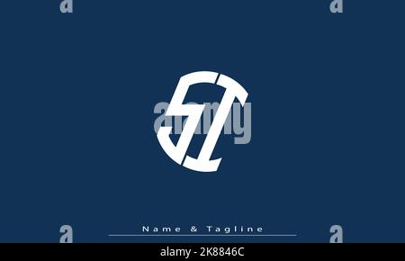 Alphabet letters Initials Monogram logo SI , IS Stock Vector