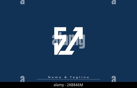 Alphabet letters Initials Monogram logo SI , IS Stock Vector