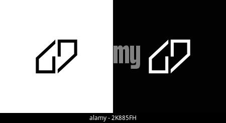 Cool and modern GD logo design Stock Vector