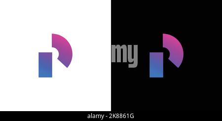 Modern and sophisticated letter P initial signal logo design Stock Vector