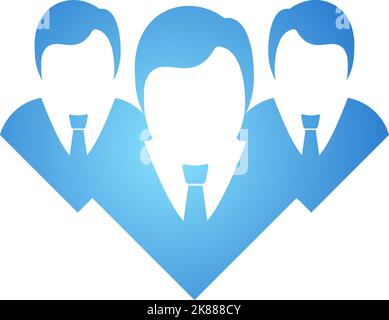 Professional teamwork icon Stock Vector
