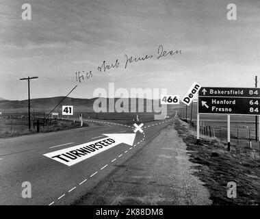 Scene Of James Dean Crash  Scene Of James Dean'S Car Crash   01 October 1955   **WARNING** This Photograph is for editorial use only and is the copyright of The Film Company and/or the Photographer assigned by the Film or Production Company and can only be reproduced by publications in conjunction with the promotion of the above Film. A Mandatory Credit To The Film Company is required. The Photographer should also be credited when known. No commercial use can be granted without written authority from the Film Company. Stock Photo