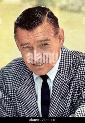 Clark Gable  Actor   01 May 1957   **WARNING** This Photograph is for editorial use only and is the copyright of The Film Company and/or the Photographer assigned by the Film or Production Company and can only be reproduced by publications in conjunction with the promotion of the above Film. A Mandatory Credit To The Film Company is required. The Photographer should also be credited when known. No commercial use can be granted without written authority from the Film Company. Stock Photo