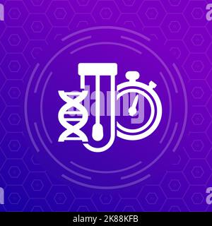 fast dna test icon, vector Stock Vector