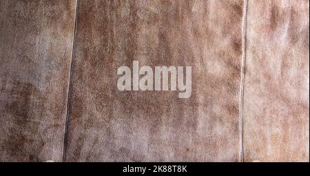 Leather background. Beige texture of leather, brown suede. Stock Photo