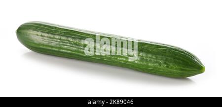 fresh raw cucumber isolated on white background Stock Photo