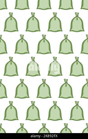 Seamless pattern of a canvas sacks Stock Vector