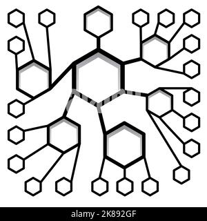 Abstract hexagons design for infographics template Stock Vector