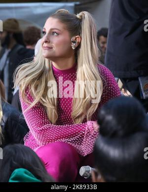 Meghan Trainor's Pink Outfit In New York City: See The Photos
