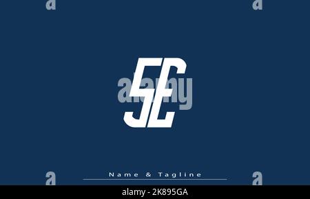 Alphabet letters Initials Monogram logo SE , ES Stock Vector
