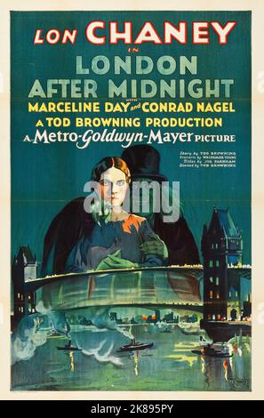 Poster - Lon Chaney, 'London After Midnight' (1927) MGM. File Reference # 34408-169THA Stock Photo