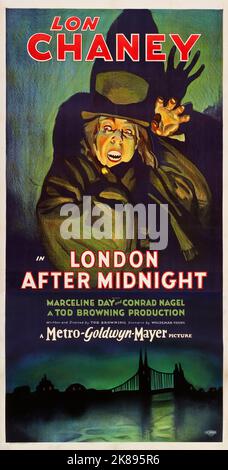 Poster - Lon Chaney, 'London After Midnight' (1927) MGM. File Reference # 34408-164THA Stock Photo