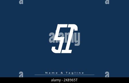 Alphabet letters Initials Monogram logo SI , IS Stock Vector