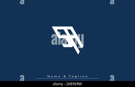 Alphabet letters Initials Monogram logo SA , AS Stock Vector
