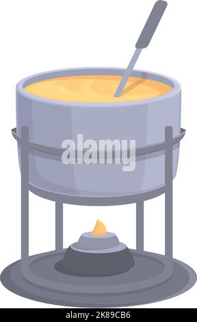 Melted cheese. Cartoon melting cheddar and mozzarella, fondue and sauce ...