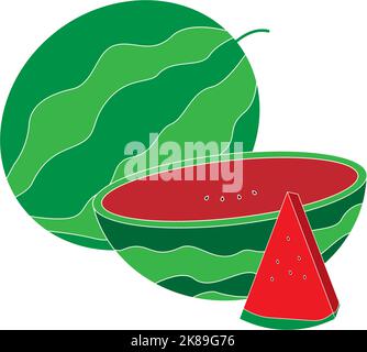 watermelon icon vector logo illustration design Stock Vector