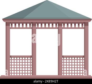 Shelter icon cartoon vector. Pergola house. Outdoor pavilion Stock Vector