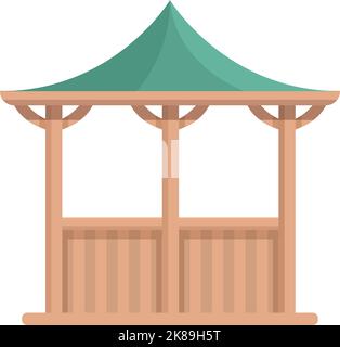 Patio pergola icon cartoon vector. Wedding house. Nature garden Stock Vector