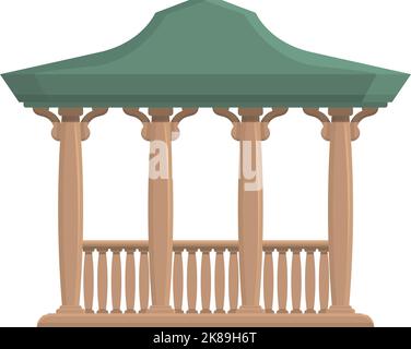 Beach pergola icon cartoon vector. Wedding house. Park building Stock ...