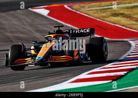 Austin, Texas, USA. 21st Oct 2022. Daniel Ricciardo (AUS) McLaren MCL36. United States Grand Prix, Friday 21st October 2022. Circuit of the Americas, Austin, Texas, USA. Credit: James Moy/Alamy Live News Stock Photo