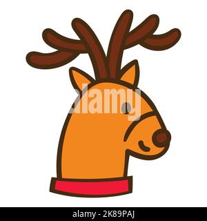 Isolated Christmas Reindeer Vector Illustration Stock Vector