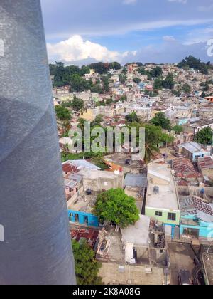 aerial of poor mans houses in santo domingo the capitol of the dominican republic Stock Photo