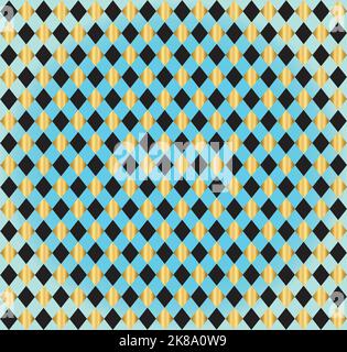 Abstract background with the golden rectangle shape and sky blue background Stock Vector