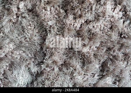 Carpet texture. Close up Macro shot of Rustic wool Grunge fabric texture and background. Gray carpet material abstract background. Stock Photo