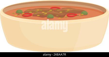 Caribbean soup icon cartoon vector. Food plate. Cuban dish Stock Vector