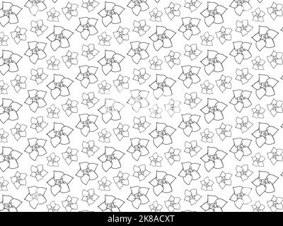 Flowers on white background pattern Stock Vector