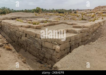 Ruins of ancient temple Soleb in Sudan Stock Photo