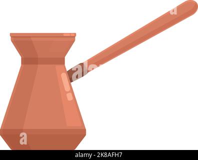 Cezve cafe icon cartoon vector. Coffee pot. Turkish cup Stock Vector