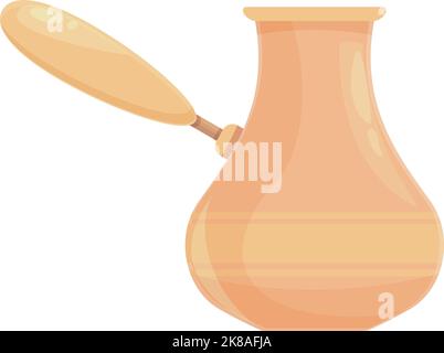 Tea turkish pot icon cartoon vector. Arab bag. Cezve cup Stock Vector