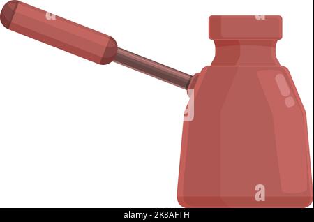 Turkish cezve icon cartoon vector. Coffee pot. Cafe cup Stock Vector