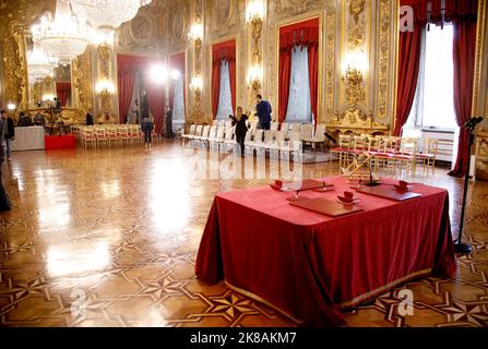Rome, Italy. 22nd Oct, 2022. Rome, Oath at the Quirinale of the new government led by Giorgia Meloni Pictured: Credit: Independent Photo Agency/Alamy Live News Stock Photo