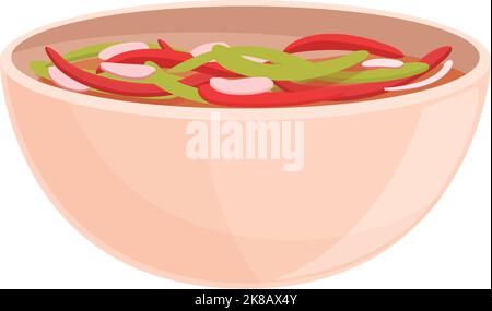 Caribbean salad icon cartoon vector. Food plate. Cuban dish Stock Vector