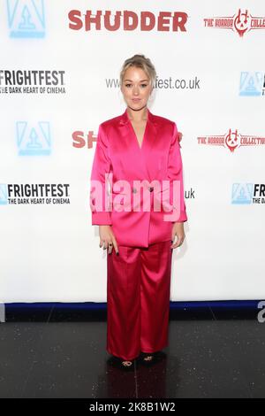 Hannah Traylen attends 'The Hounded' film premiere at Arrow FrightFest held at Cineworld Leicester Square in London Stock Photo