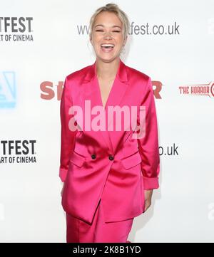 Hannah Traylen attends 'The Hounded' film premiere at Arrow FrightFest held at Cineworld Leicester Square in London Stock Photo