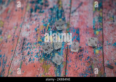 Dice On Colourfull Background Stock Photo