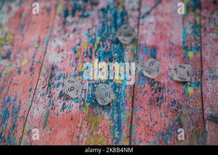 Dice On Colourfull Background Stock Photo