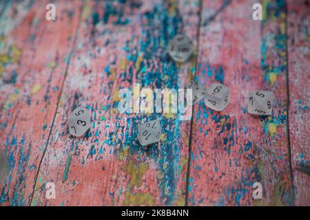 Dice On Colourfull Background Stock Photo