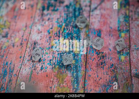 Dice On Colourfull Background Stock Photo