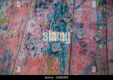 Dice On Colourfull Background Stock Photo