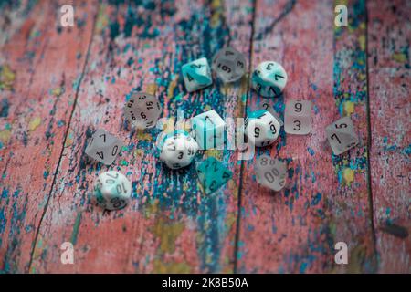 Dice On Colourfull Background Stock Photo