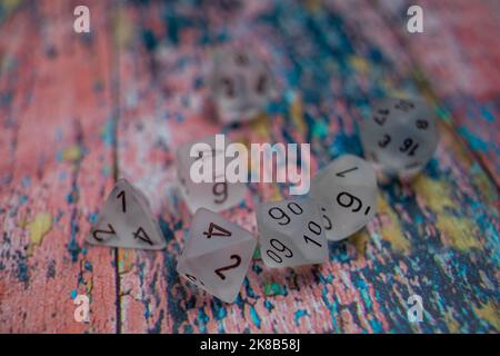 Dice On Colourfull Background Stock Photo