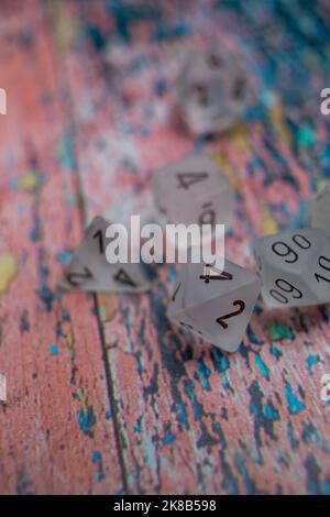 Dice On Colourfull Background Stock Photo