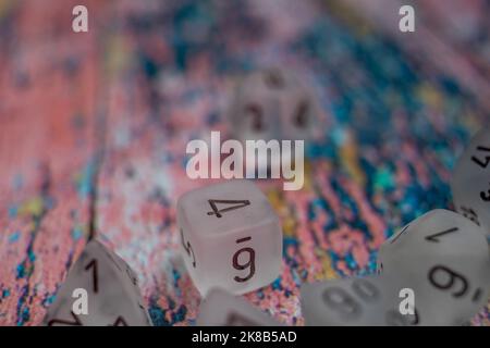 Dice On Colourfull Background Stock Photo