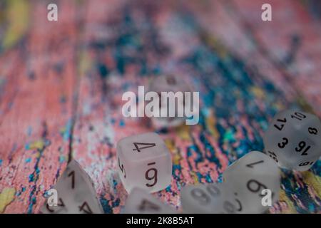 Dice On Colourfull Background Stock Photo