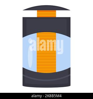 Camping lamp vector illustration icon isolated white background. Camp fire lantern and vintage equipment. Light hiking and adventure kerosene flame. C Stock Vector